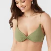 O’Neill Bralette | Bikini Tops^SALTWATER SOLIDS MALIBU TWIST BRALETTE TOP OIL GREEN