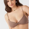 O’Neill Bralette | Bikini Tops^SALTWATER SOLIDS MALIBU TWIST BRALETTE TOP DEEP TAUPE