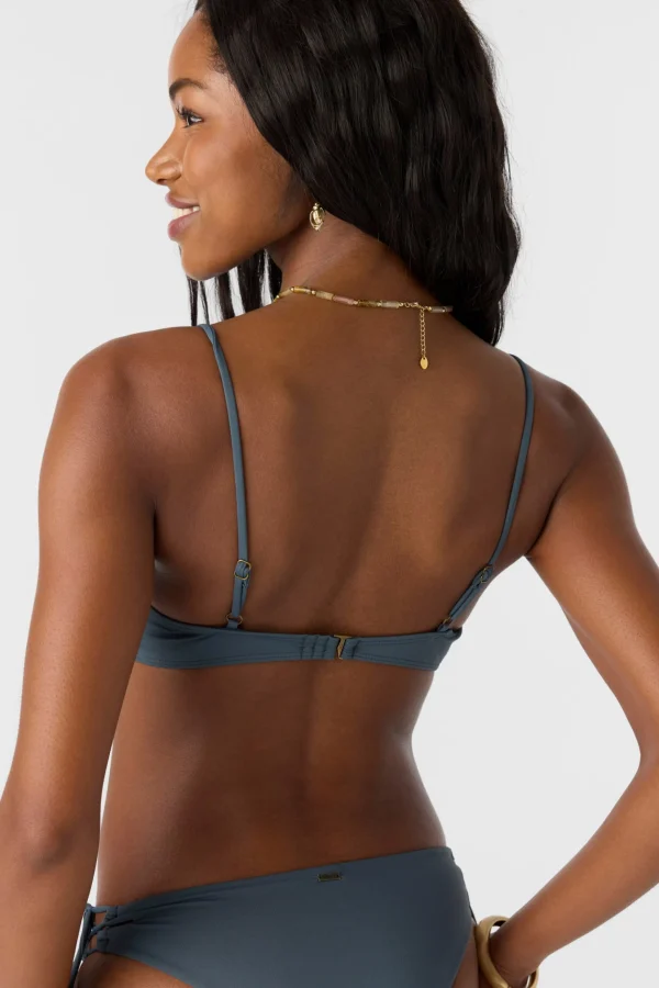 O’Neill D/Dd Cup | Bralette^SALTWATER SOLIDS MALIBU TWIST BRALETTE TOP SLATE