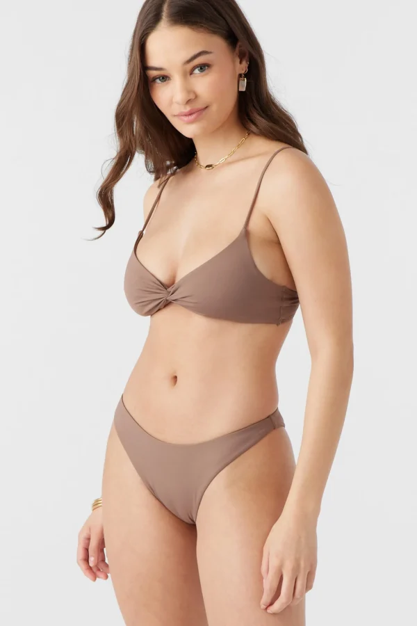 O’Neill Bralette | Bikini Tops^SALTWATER SOLIDS MALIBU TWIST BRALETTE TOP DEEP TAUPE