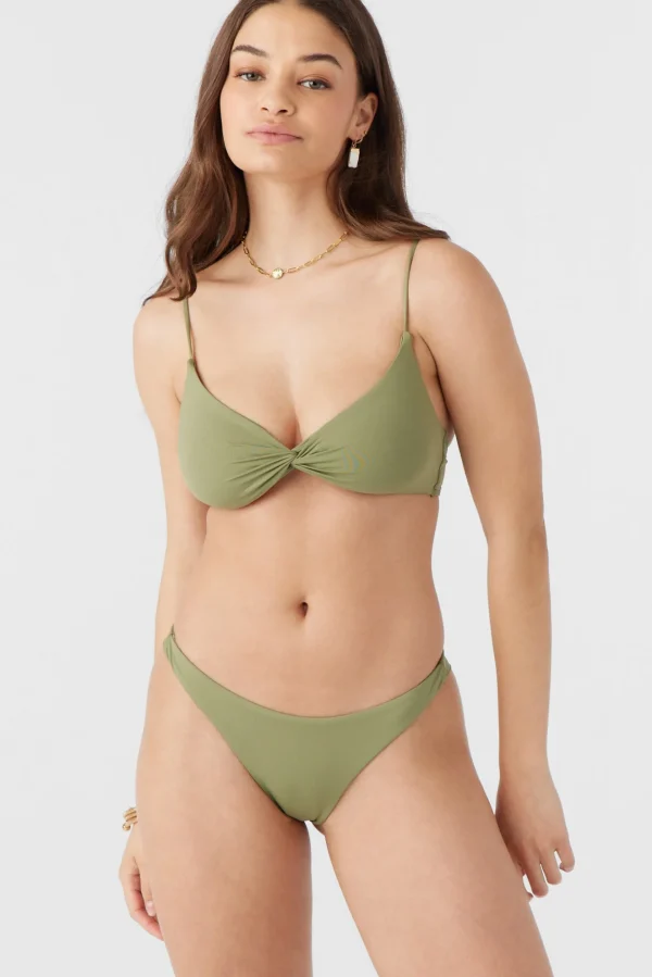 O’Neill Bralette | Bikini Tops^SALTWATER SOLIDS MALIBU TWIST BRALETTE TOP OIL GREEN