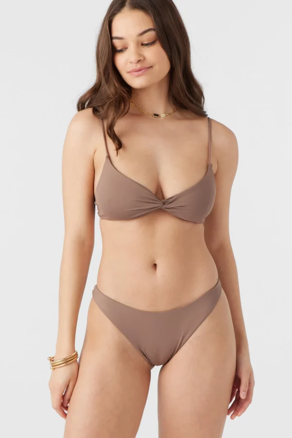 O’Neill Bralette | Bikini Tops^SALTWATER SOLIDS MALIBU TWIST BRALETTE TOP DEEP TAUPE