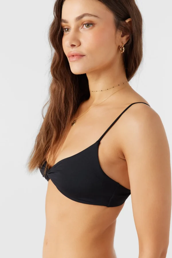 O’Neill D/Dd Cup | Bralette^SALTWATER SOLIDS MALIBU TWIST BRALETTE TOP BLACK