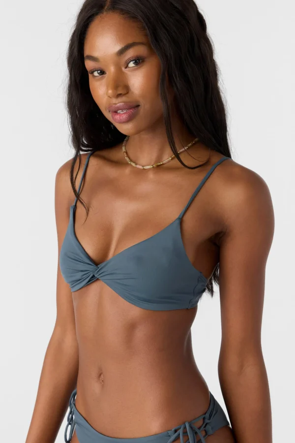 O’Neill D/Dd Cup | Bralette^SALTWATER SOLIDS MALIBU TWIST BRALETTE TOP SLATE