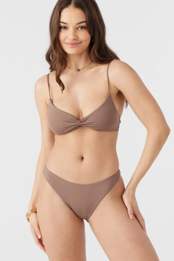 O’Neill Bralette | Bikini Tops^SALTWATER SOLIDS MALIBU TWIST BRALETTE TOP DEEP TAUPE