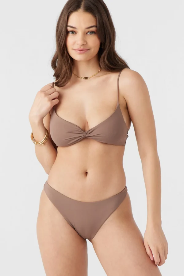 O’Neill Bralette | Bikini Tops^SALTWATER SOLIDS MALIBU TWIST BRALETTE TOP DEEP TAUPE