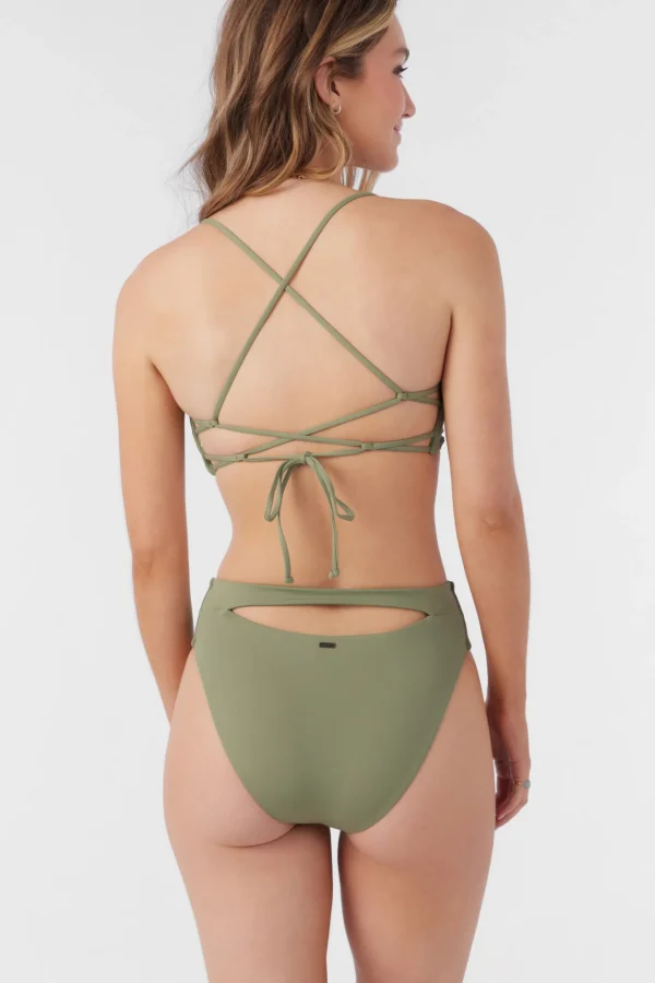 O’Neill Full | Bikini Bottoms^SALTWATER SOLIDS MAX HIGH WAIST FULL BOTTOMS OIL GREEN