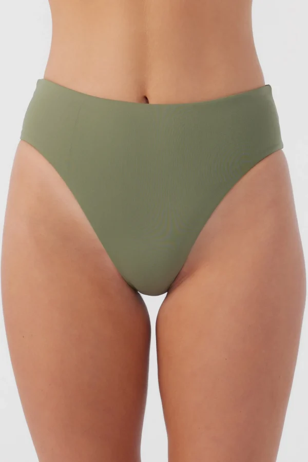 O’Neill Full | Bikini Bottoms^SALTWATER SOLIDS MAX HIGH WAIST FULL BOTTOMS OIL GREEN