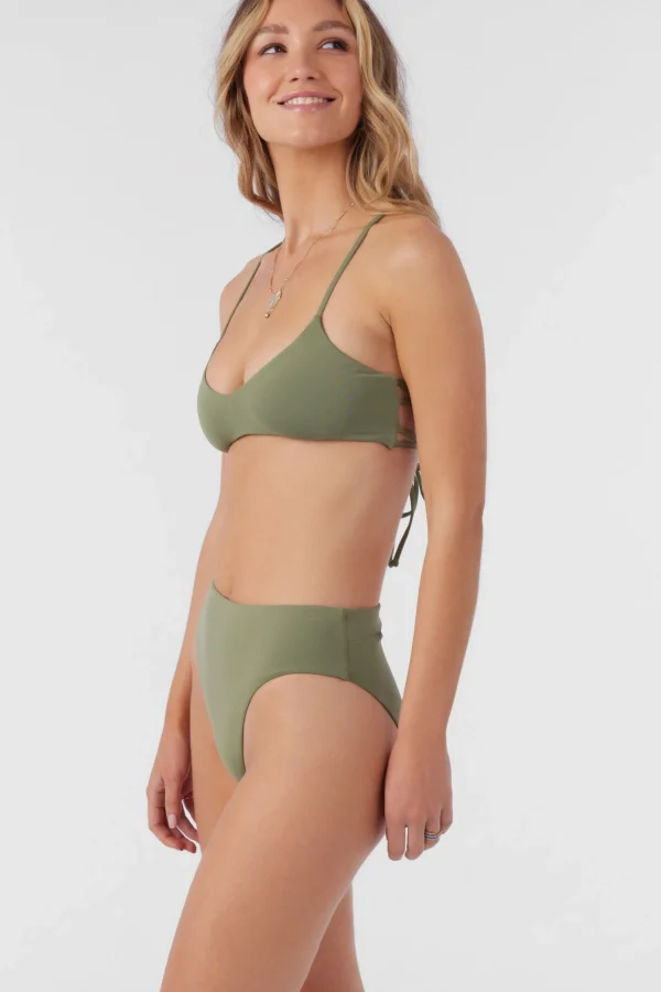 O’Neill Full | Bikini Bottoms^SALTWATER SOLIDS MAX HIGH WAIST FULL BOTTOMS OIL GREEN