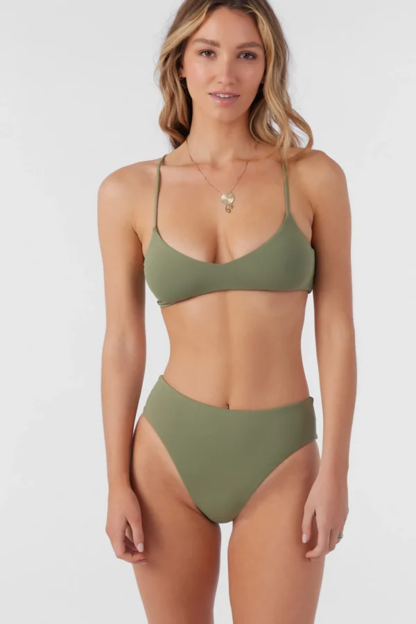 O’Neill Full | Bikini Bottoms^SALTWATER SOLIDS MAX HIGH WAIST FULL BOTTOMS OIL GREEN