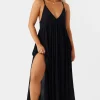 O’Neill Cover-Ups^SALTWATER SOLIDS MEL MAXI SWIM COVER-UP BLACK