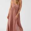 O’Neill Cover-Ups^SALTWATER SOLIDS MEL MAXI SWIM COVER-UP BURLWOOD