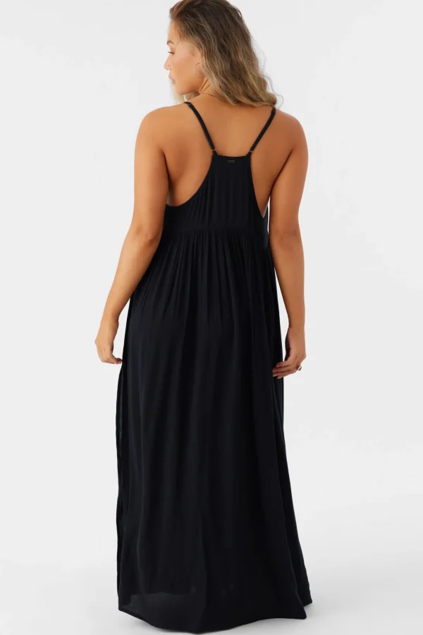 O’Neill Cover-Ups^SALTWATER SOLIDS MEL MAXI SWIM COVER-UP BLACK