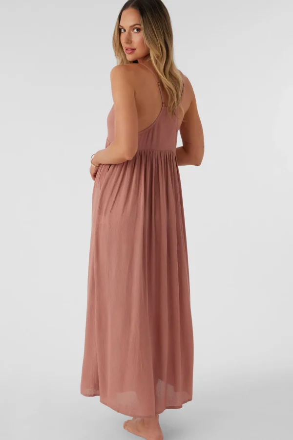 O’Neill Cover-Ups^SALTWATER SOLIDS MEL MAXI SWIM COVER-UP BURLWOOD