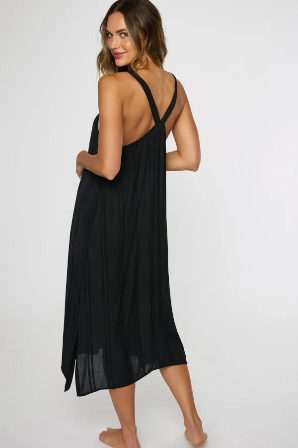 O’Neill Cover-Ups^SALTWATER SOLIDS MIRANDA DRESS COVER-UP BLACK