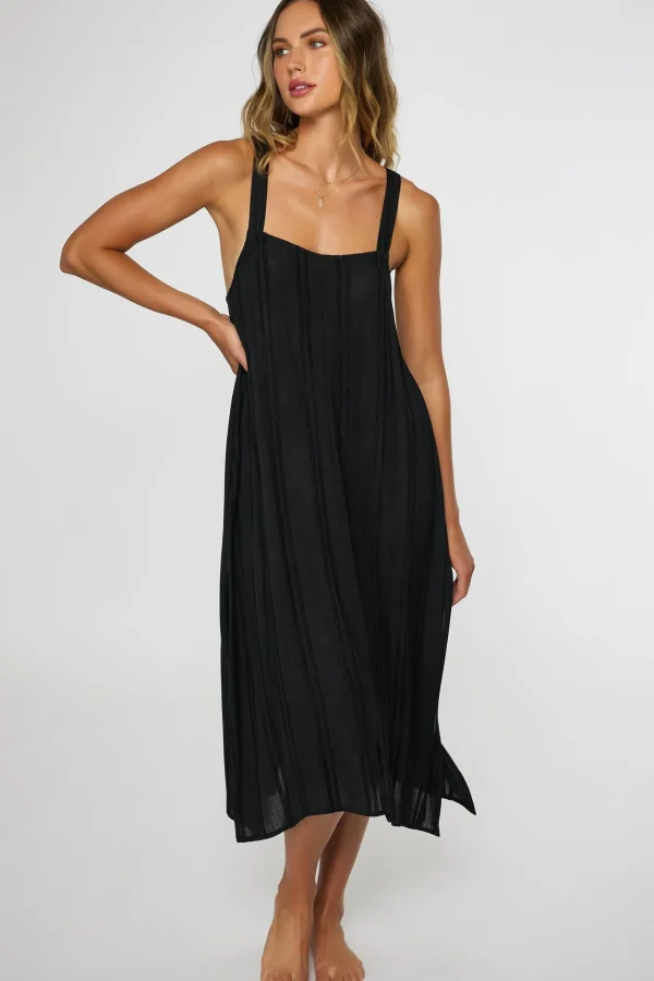 O’Neill Cover-Ups^SALTWATER SOLIDS MIRANDA DRESS COVER-UP BLACK