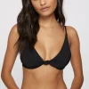 O’Neill D/Dd Cup | Bralette^SALTWATER SOLIDS PISMO TALL TRI BRALETTE TOP BLACK