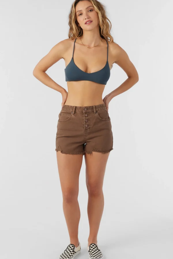 O’Neill Bottoms^SAMIRA DENIM SHORTS BROWN SUGAR