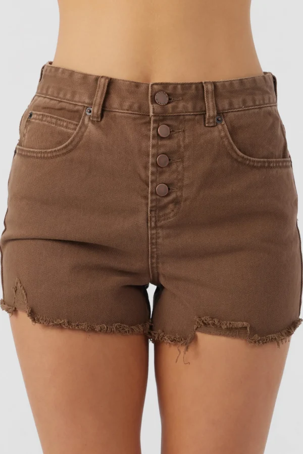 O’Neill Bottoms^SAMIRA DENIM SHORTS BROWN SUGAR