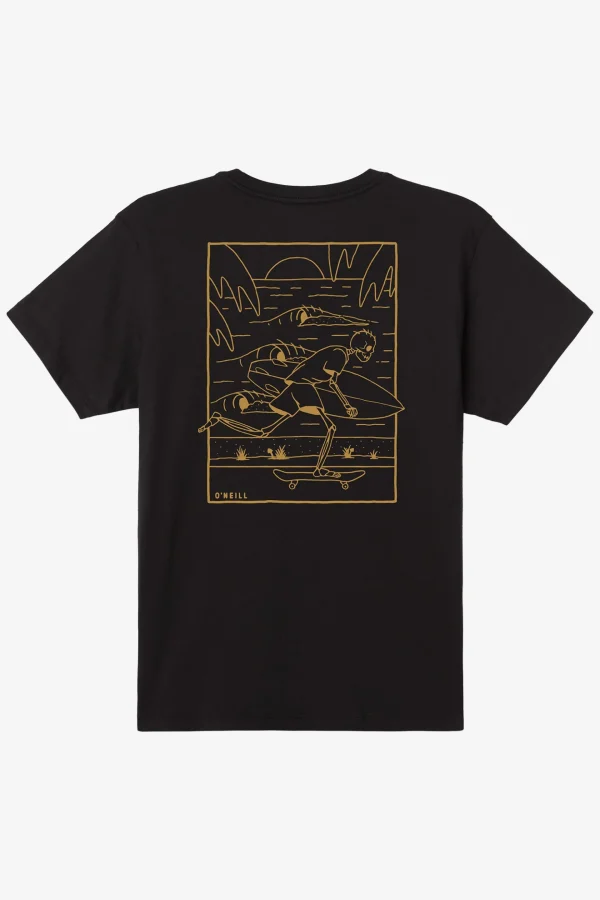 O’Neill Tees^SKATE BONES TEE BLACK