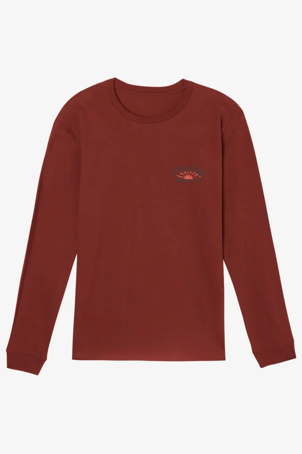 O’Neill Tees^SKIN & BONES LONG SLEEVE TEE BURGUNDY