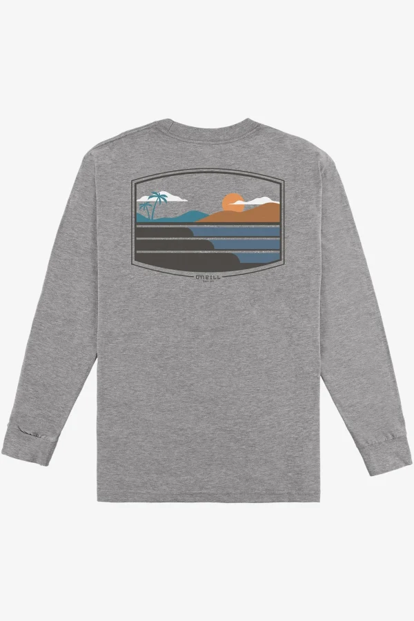 O’Neill Tees^STACKED STANDARD FIT LONG SLEEVE TEE HEATHER GREY