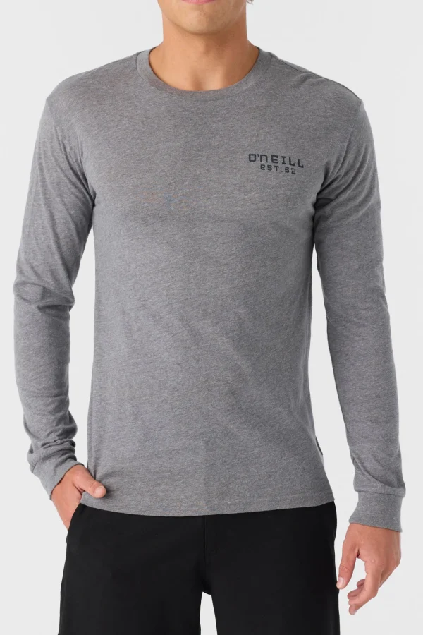 O’Neill Tees^STACKED STANDARD FIT LONG SLEEVE TEE HEATHER GREY