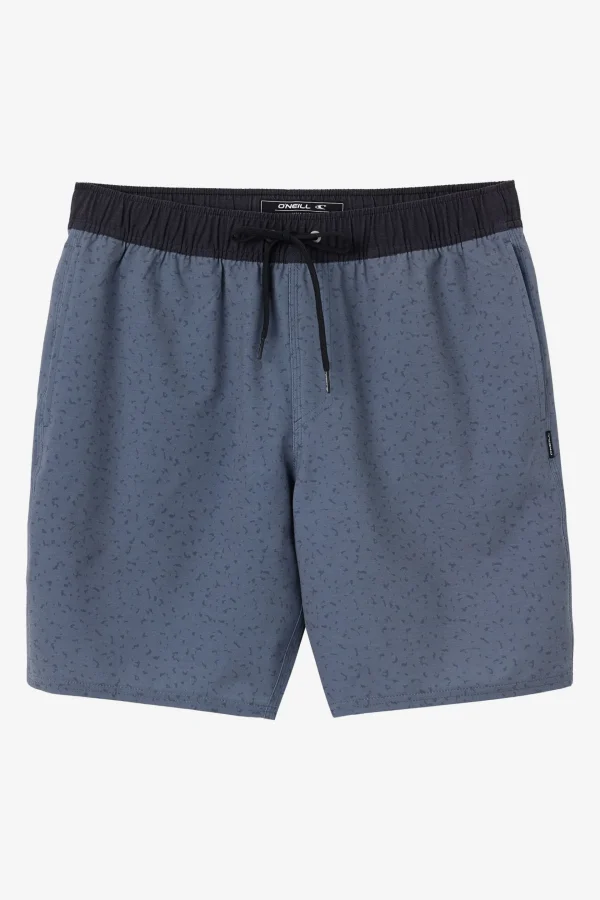 O’Neill Shorts^STOCKTON PRINT ELASTIC WAIST 18" HYBRID SHORTS GREY