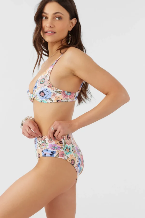 O’Neill Cheeky | Bikini Bottoms^TALITHA FLORAL LONG BEACH HIGH WAIST CHEEKY BOTTOMS VANILLA