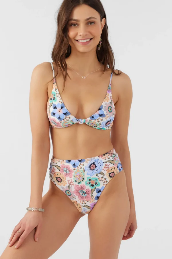 O’Neill Cheeky | Bikini Bottoms^TALITHA FLORAL LONG BEACH HIGH WAIST CHEEKY BOTTOMS VANILLA