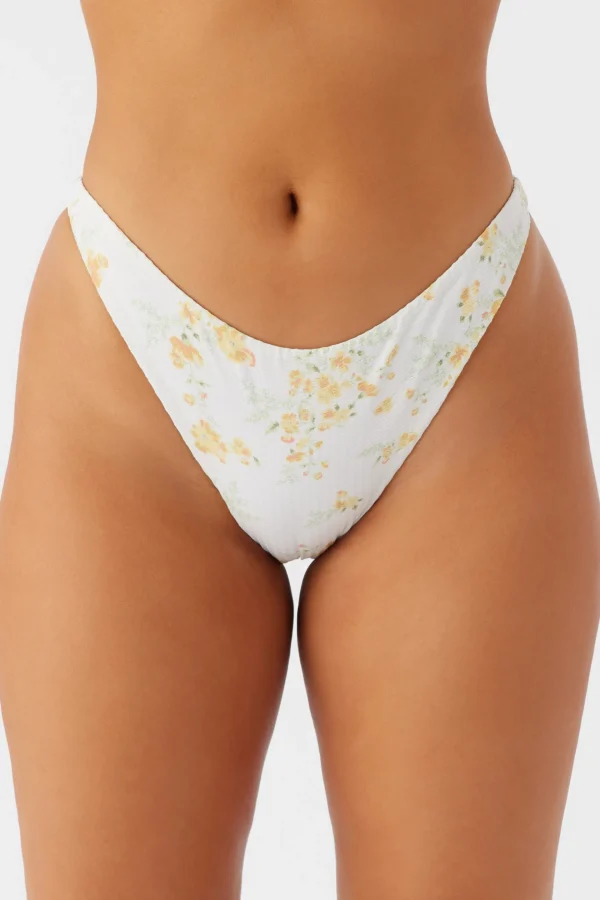 O’Neill Cheeky | Bikini Bottoms^TATIANNA FLORAL FLAMENCO HIGH CUT CHEEKY BOTTOMS VANILLA