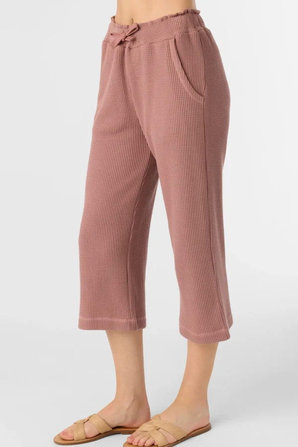 O’Neill Bottoms^TOUR WAFFLE KNIT CROPPED LOUNGE PANTS BURLWOOD