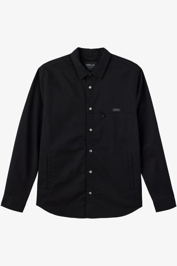 O’Neill Shirts & Flannels^TRVLR DRIFTER STANDARD FIT OVERSHIRT BLACK