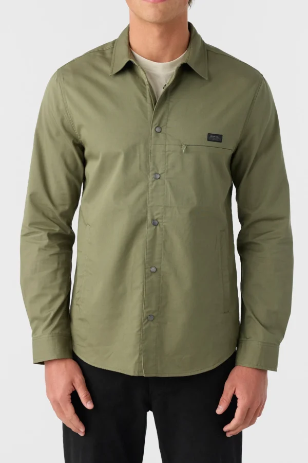 O’Neill Shirts & Flannels^TRVLR DRIFTER STANDARD FIT OVERSHIRT DEEP LICHEN GREEN