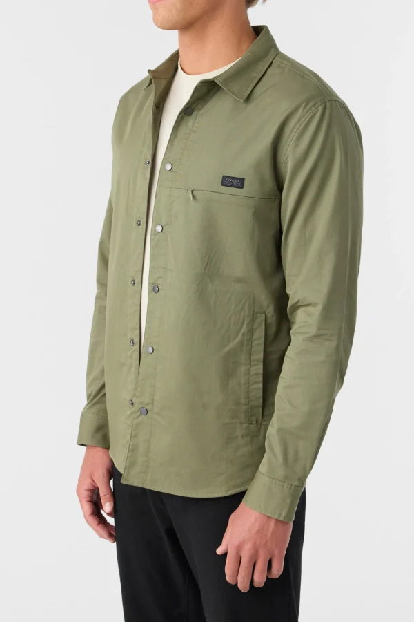 O’Neill Shirts & Flannels^TRVLR DRIFTER STANDARD FIT OVERSHIRT DEEP LICHEN GREEN