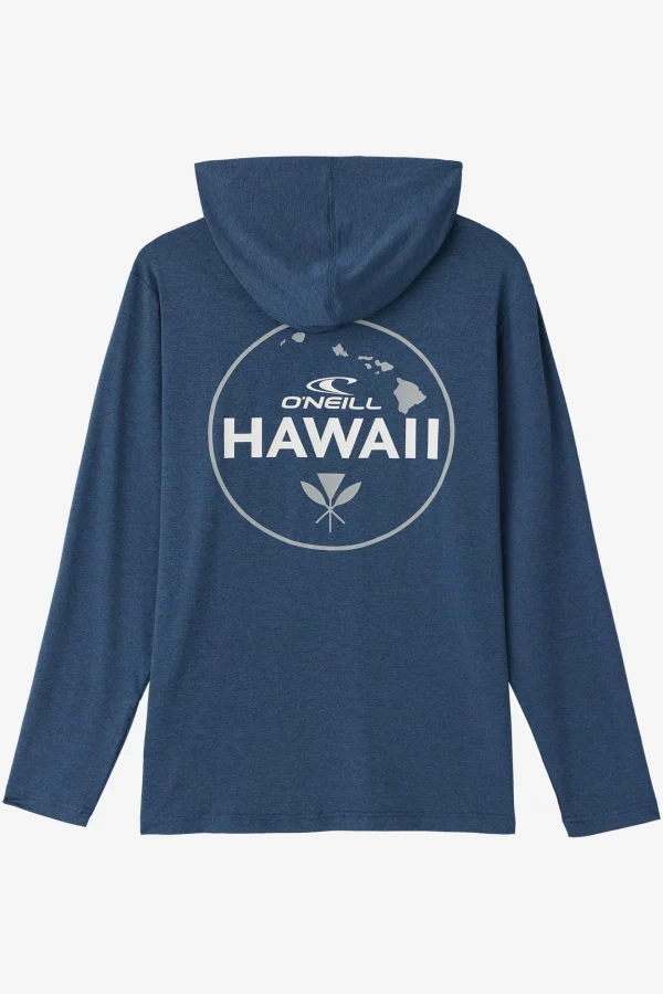 O’Neill Shirts & Flannels^TRVLR UPF HOODED HAWAII PULLOVER NAVY HEATHER