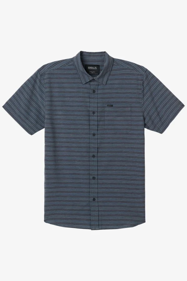 O’Neill Shirts & Flannels^TRVLR UPF TRAVERSE STRIPE STANDARD FIT SHIRT BLACK