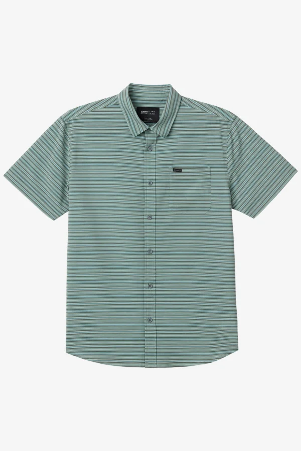 O’Neill Shirts & Flannels^TRVLR UPF TRAVERSE STRIPE STANDARD FIT SHIRT SAGE