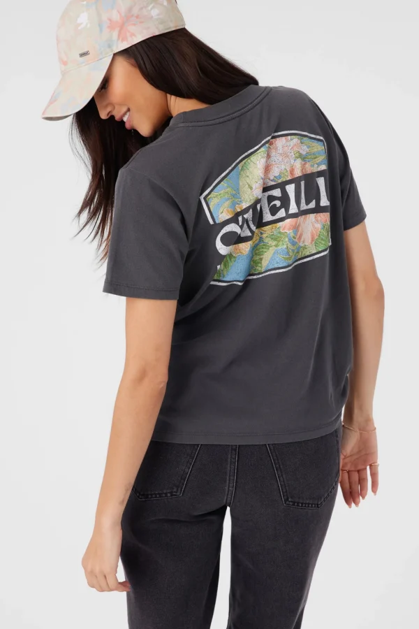 O’Neill Graphic Tees & Tanks^TULUM FLORAL TEE WASHED BLACK