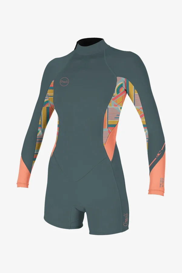 O’Neill Spring Suits^WOMEN'S BAHIA 2MM BACK ZIP L/S SPRING WETSUIT