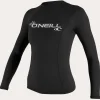 O’Neill Uv Protection Rash Guards^WOMEN'S BASIC 50+ L/S RASH GUARD BLACK