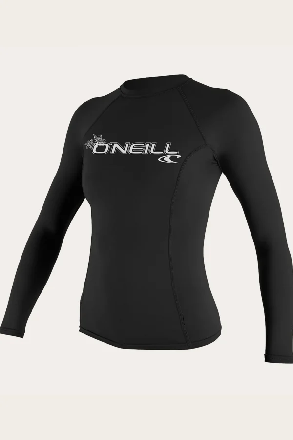 O’Neill Uv Protection Rash Guards^WOMEN'S BASIC 50+ L/S RASH GUARD BLACK