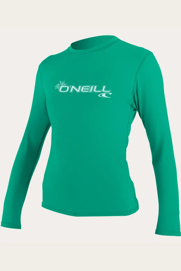 O’Neill Uv Protection Rash Guards^WOMEN'S BASIC 50+ L/S SUN SHIRT SEAGLASS