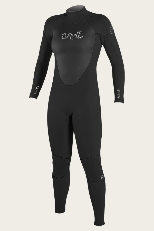 O’Neill Full Suits^WOMEN'S EPIC 4/3MM BACK ZIP FULL WETSUIT BLK/BLK