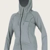 O’Neill Uv Protection Rash Guards^WOMEN'S HYBRID L/S FULL ZIP SUN HOODIE COOL GREY