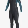 O’Neill Full Suits^WOMEN'S HYPERFREAK FIRE 4/3MM+ CHEST ZIP FULL WETSUIT BLK/TIDEPOOL