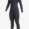 O’Neill Full Suits^WOMEN'S HYPERFREAK FIRE 4/3MM+ CHEST ZIP FULL WETSUIT BLK/BLK