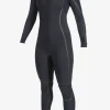 O’Neill Full Suits^WOMEN'S HYPERFREAK FIRE 3/2MM+ CHEST ZIP FULL WETSUIT BLK/BLK