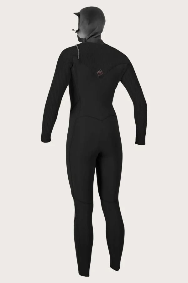 O’Neill Full Suits^WOMEN'S HYPERFREAK 5/4MM CHEST ZIP FULL WETSUIT W/ HOOD BLK/BLK