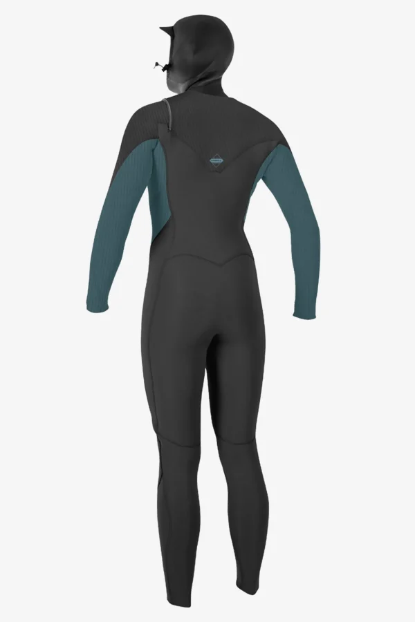 O’Neill Full Suits^WOMEN'S HYPERFREAK 5/4+MM CHEST ZIP FULL WETSUIT W/ HOOD GRPH BLUE